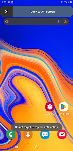 Lock touch screen for video