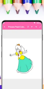 Princess Peach Coloring