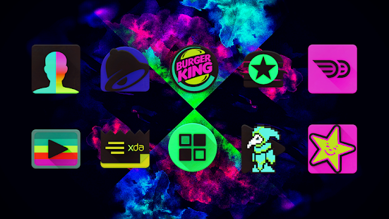 Black Light Icon Pack Captura de pantalla