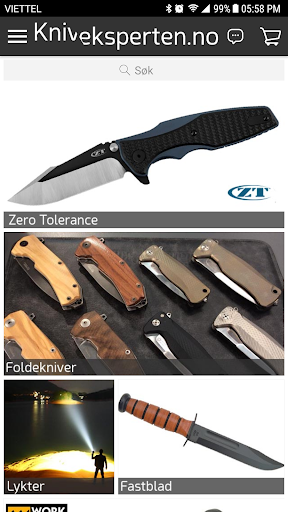 Android application Kniveksperten screenshort