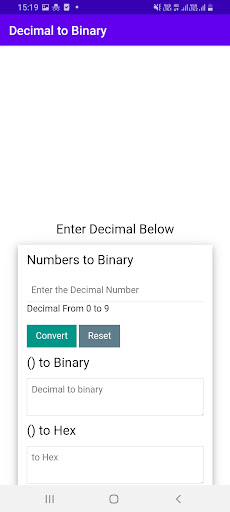 Decimal to Binary Screen 2