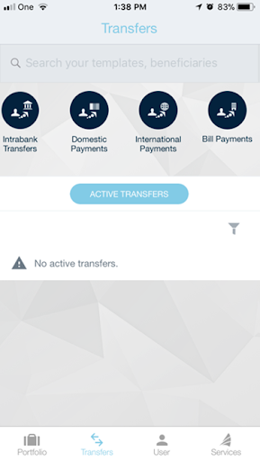 Clarien iBank Mobile Screen 2