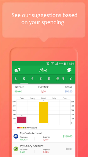Mint - Income-Expense , Money Screen 3