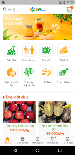 Android application 3FSHOP screenshort