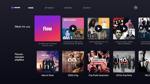 Deezer for Android TV 9