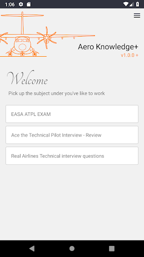 Android application Aero Knowledge+ screenshort
