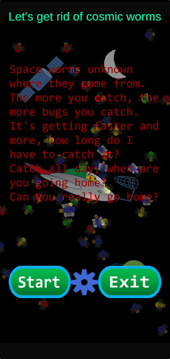 Android application cosmic worm screenshort