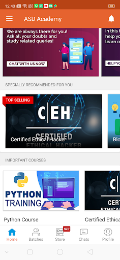 Android application ASD Academy screenshort