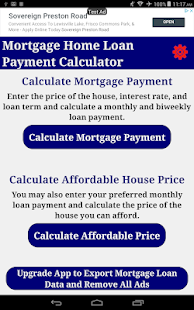 Mortgage Payment Calculator Screenshot