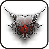 Tribal Heart doo-dad red icon