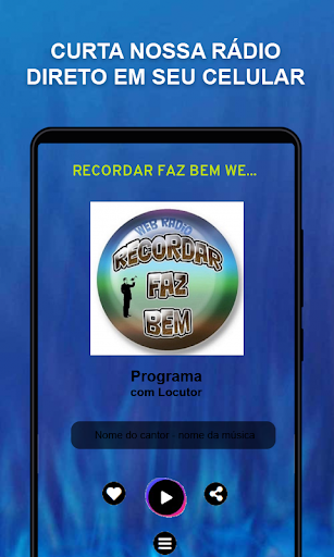 Android application Recordar Faz Bem Web Rádio screenshort