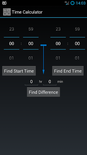 Android application Time Calculator screenshort