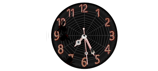 Android application Halloween Spider WatchFace screenshort