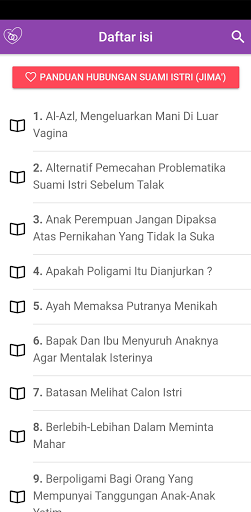 Android application Fiqih Pernikahan screenshort