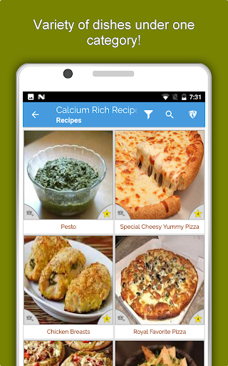 Screenshot of Calcium Rich Food Recipes