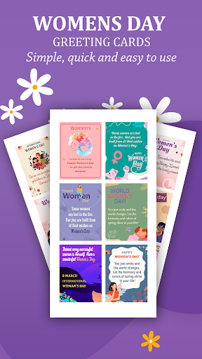 Android application women's day ecards & greetings screenshort