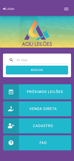 Android application Agili Leilões screenshort