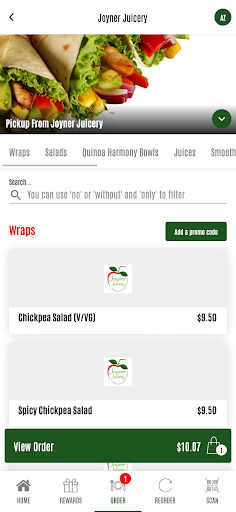 Joyner Juicery Screen 3