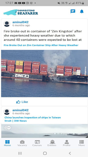 Android application Connecting Seafarer screenshort