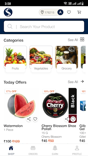 Android application Shop Socialii screenshort