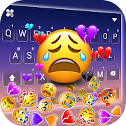 Cry Emojis Gravity Keyboard Background