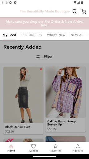 Android application The Beautifully Made Boutique screenshort