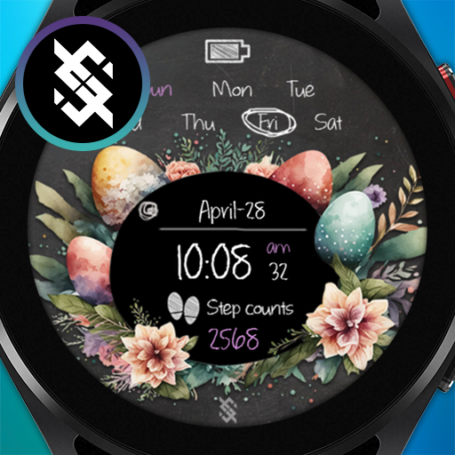 BFF21- Easter Eggs and Flower logo