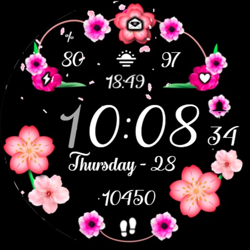 Cherry Blooming Animated Rose logo