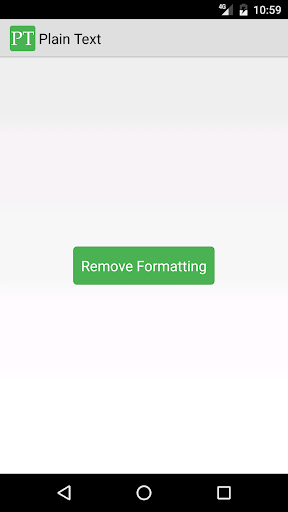 Android application Plain Text screenshort