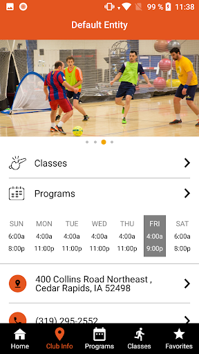 Collins Aerospace Rec Center Screen 3