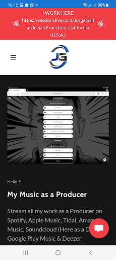 DJ Jorge Gallardo Website Screen 3