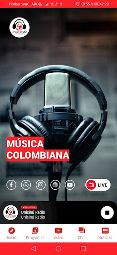 Unisinú Radio Screen 2