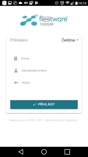 Android application Fleetware Mobile Esledovani.cz screenshort