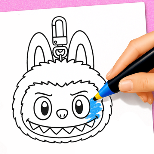 Labubu Coloring Pages Glitter Download on Windows