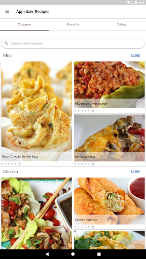 Appetizer Recipes Screenshot