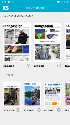 Kangasalan Sanomat Screen 2
