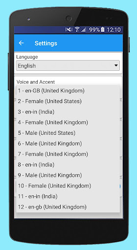 Android application Text Voice Pro Text to Speech screenshort