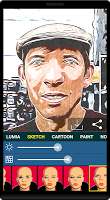 screenshot of caricature maker - face app