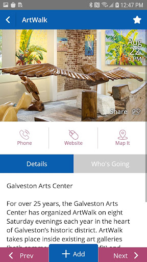 Screenshot of Visit Galveston