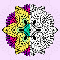 Mandala Color by Number - Free Adult Coloring Book