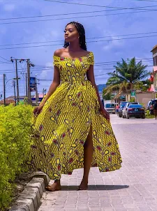African off Shoulder Gown