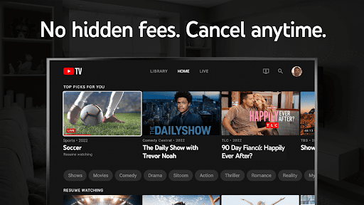 YouTube TV: Live TV & more Screen 3