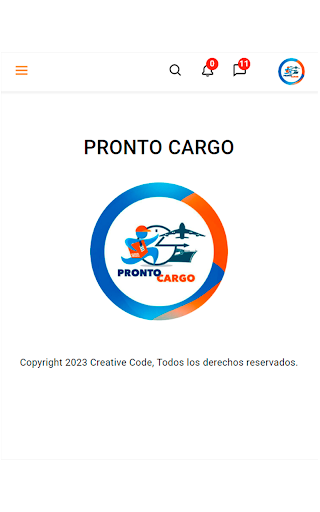 Android application Pronto Cargo screenshort
