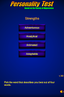 screenshot of Personality Test: Temperaments