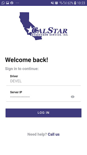 Android application CalStar Driver App screenshort