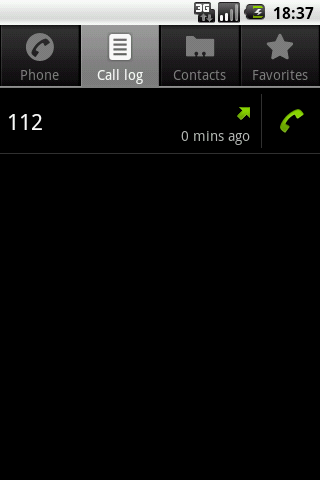 Call Log Shortcut Screen 2