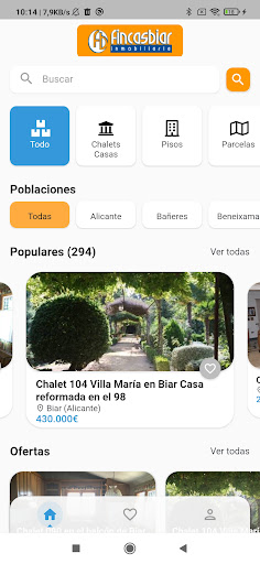Android application Fincas Biar screenshort