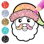 2021 Christmas Coloring Book Glitter Apk