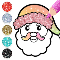 2021 Christmas Coloring Book Glitter