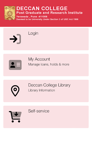 Android application Deccan College Library Pune screenshort